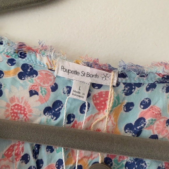 Poupette St. Barth Floral Mini Dress - Blue and Pink - Picture 5 of 12